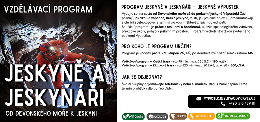 Jeskyně a jeskyňáři v jeskyni Výpustek